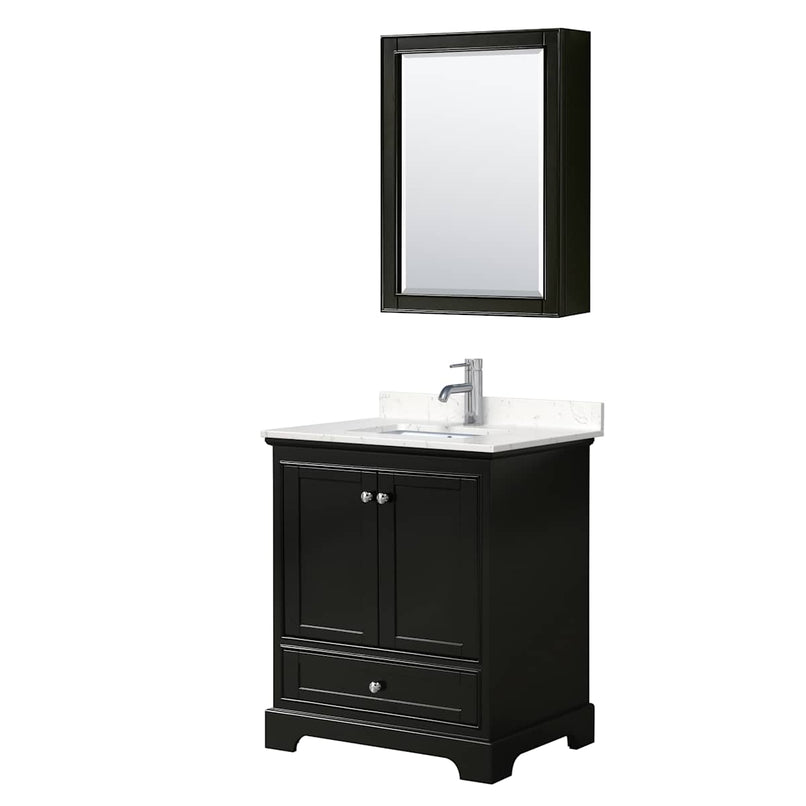 Deborah 30" Free Standing Single Basin Vanity Set with Cultured Marble Vanity Top and Framed Mirror - image 19