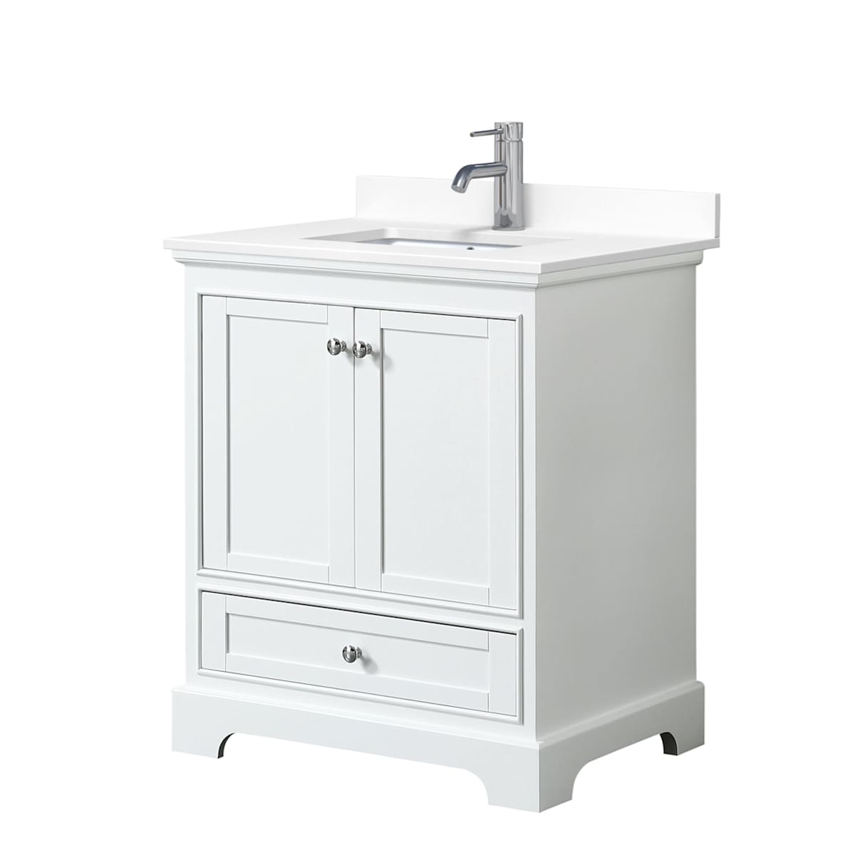 Deborah 30" Free Standing Single Basin Vanity Set with Cultured Marble Vanity Top