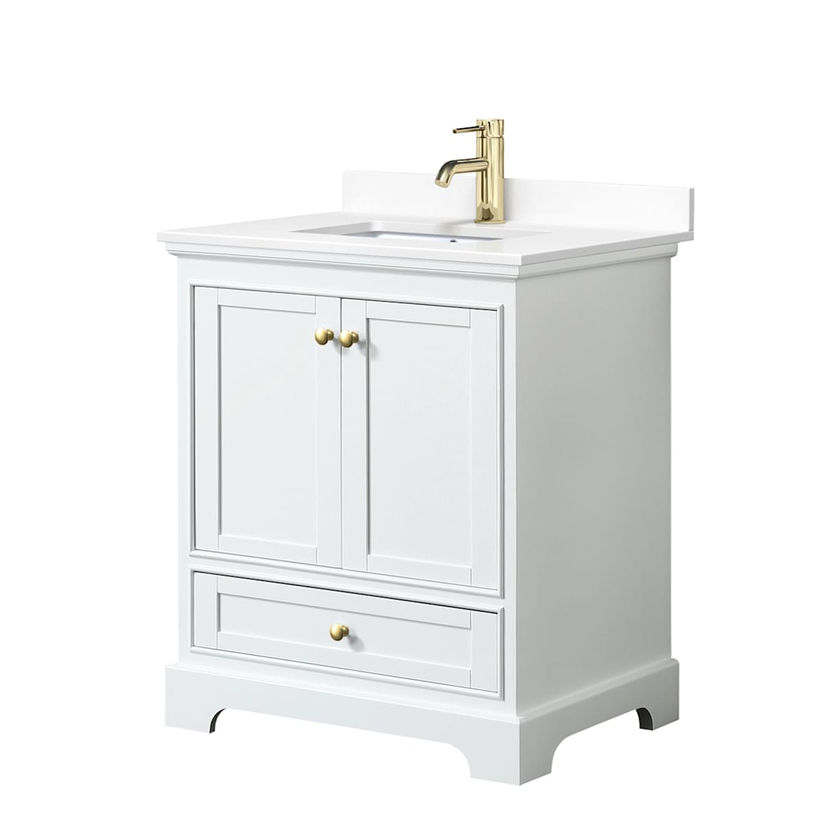 Deborah 30" Free Standing Single Basin Vanity Set with Cultured Marble Vanity Top