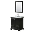 Deborah 30" Free Standing Single Vanity Set with Wood Cabinet, Marble Vanity Top, and Framed Mirror - image 12