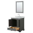 Deborah 30" Free Standing Single Vanity Set with Wood Cabinet, Marble Vanity Top, and Framed Mirror - image 17