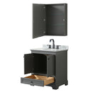 Deborah 30" Free Standing Single Vanity Set with Wood Cabinet, Marble Vanity Top, and Medicine Cabinet - image 3