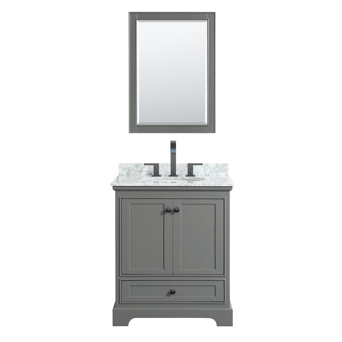 Deborah 30" Free Standing Single Vanity Set with Wood Cabinet, Marble Vanity Top, and Medicine Cabinet - image 5