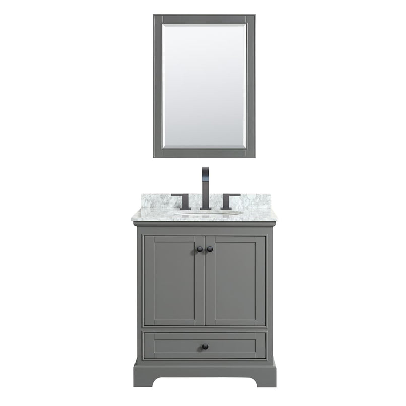 Deborah 30" Free Standing Single Vanity Set with Wood Cabinet, Marble Vanity Top, and Medicine Cabinet - image 5