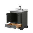 Deborah 30" Free Standing Single Vanity Set with Wood Cabinet and Marble Vanity Top - image 3
