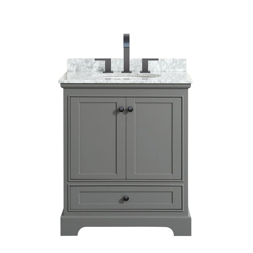Deborah 30" Free Standing Single Vanity Set with Wood Cabinet and Marble Vanity Top - image 4