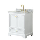 Deborah 30" Free Standing Single Vanity Set with Wood Cabinet and Marble Vanity Top - image 9