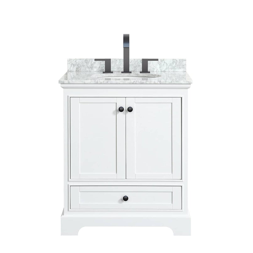 Deborah 30" Free Standing Single Vanity Set with Wood Cabinet and Marble Vanity Top - image 10