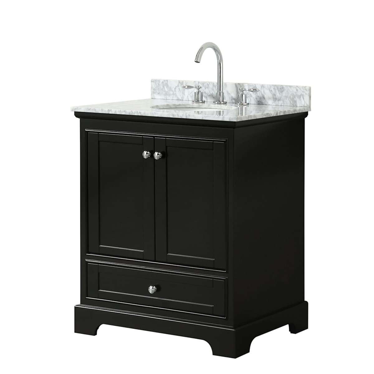Deborah 30" Free Standing Single Vanity Set with Wood Cabinet and Marble Vanity Top - image 15