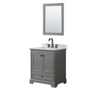 Deborah 30" Free Standing Single Vanity Set with Wood Cabinet, Marble Vanity Top, and Framed Mirror - image 2