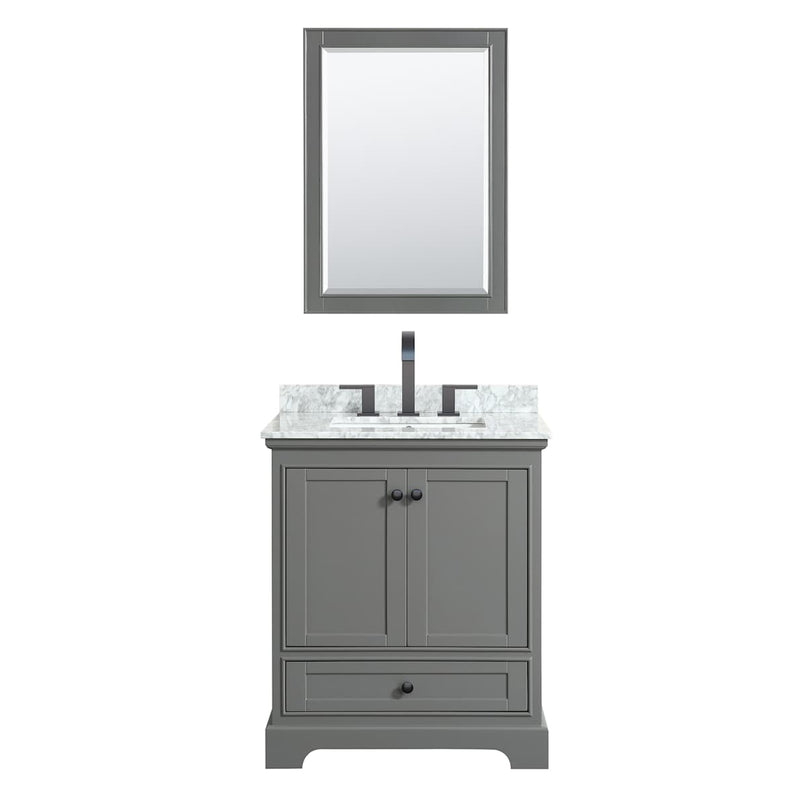 Deborah 30" Free Standing Single Vanity Set with Wood Cabinet, Marble Vanity Top, and Medicine Cabinet - image 4