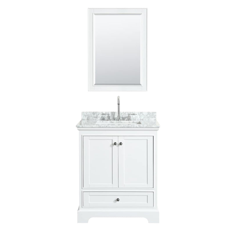 Deborah 30" Free Standing Single Vanity Set with Wood Cabinet, Marble Vanity Top, and Medicine Cabinet - image 9