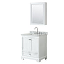 Deborah 30" Free Standing Single Vanity Set with Wood Cabinet, Marble Vanity Top, and Medicine Cabinet - image 10