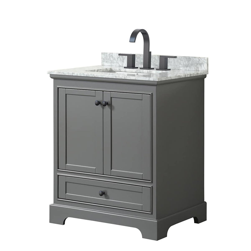Deborah 30" Free Standing Single Vanity Set with Wood Cabinet and Marble Vanity Top - image 2