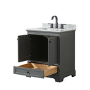 Deborah 30" Free Standing Single Vanity Set with Wood Cabinet and Marble Vanity Top - image 3
