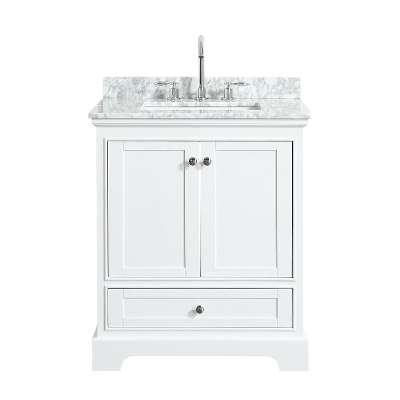 Deborah 30" Free Standing Single Vanity Set with Wood Cabinet and Marble Vanity Top - image 8