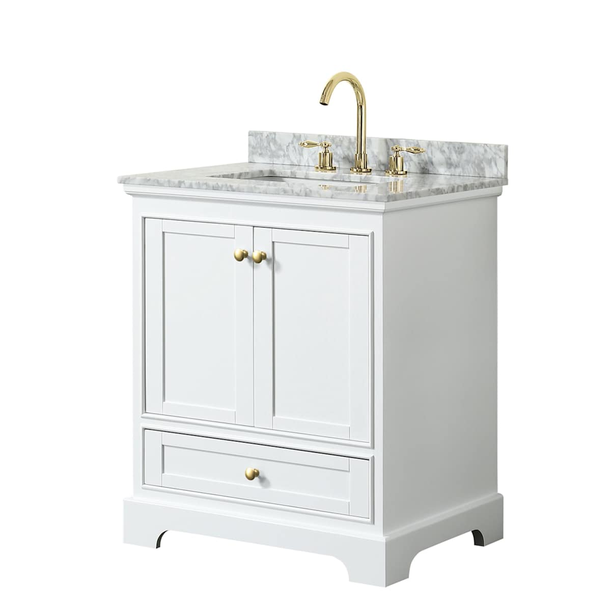 Deborah 30" Free Standing Single Vanity Set with Wood Cabinet and Marble Vanity Top - image 10