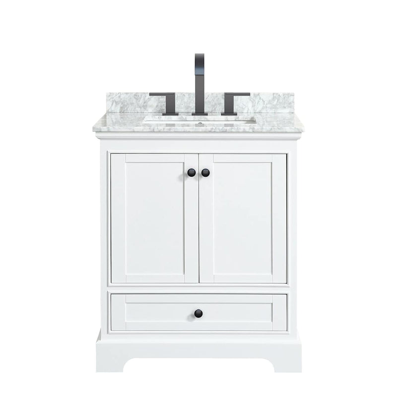 Deborah 30" Free Standing Single Vanity Set with Wood Cabinet and Marble Vanity Top - image 11