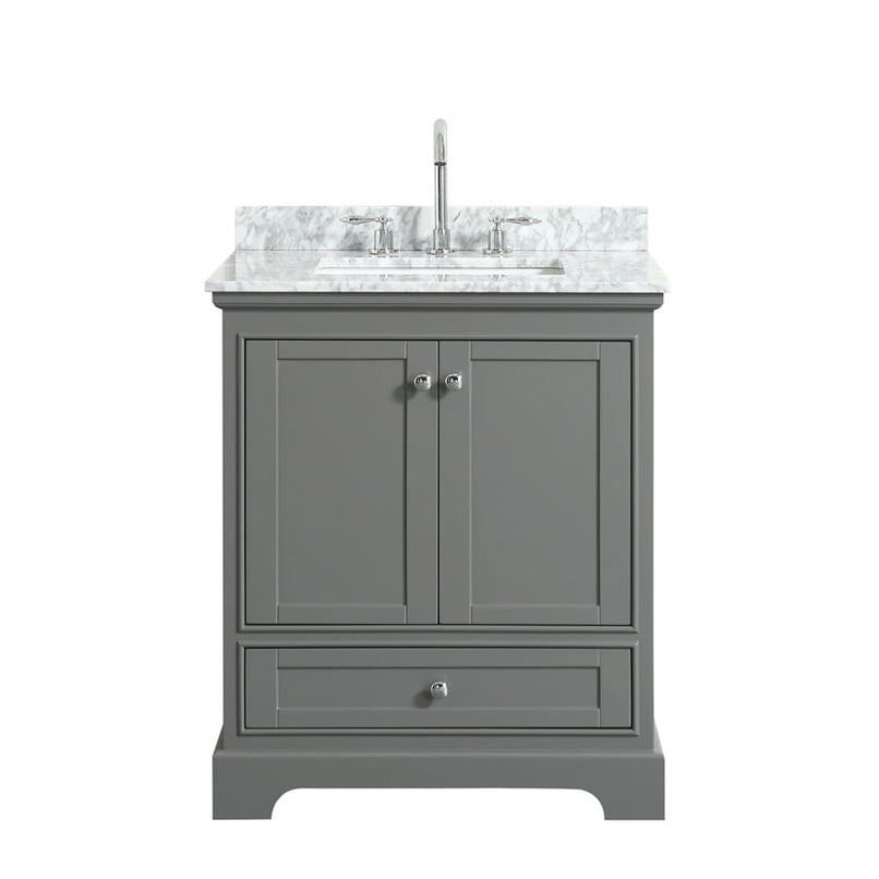 Deborah 30" Free Standing Single Vanity Set with Wood Cabinet and Marble Vanity Top - image 13