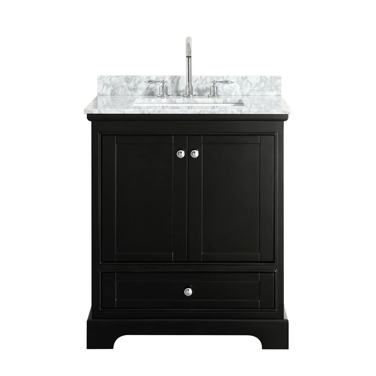 Deborah 30" Free Standing Single Vanity Set with Wood Cabinet and Marble Vanity Top - image 15