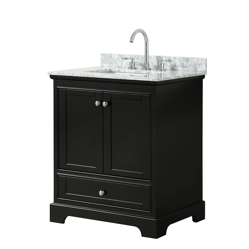 Deborah 30" Free Standing Single Vanity Set with Wood Cabinet and Marble Vanity Top - image 16