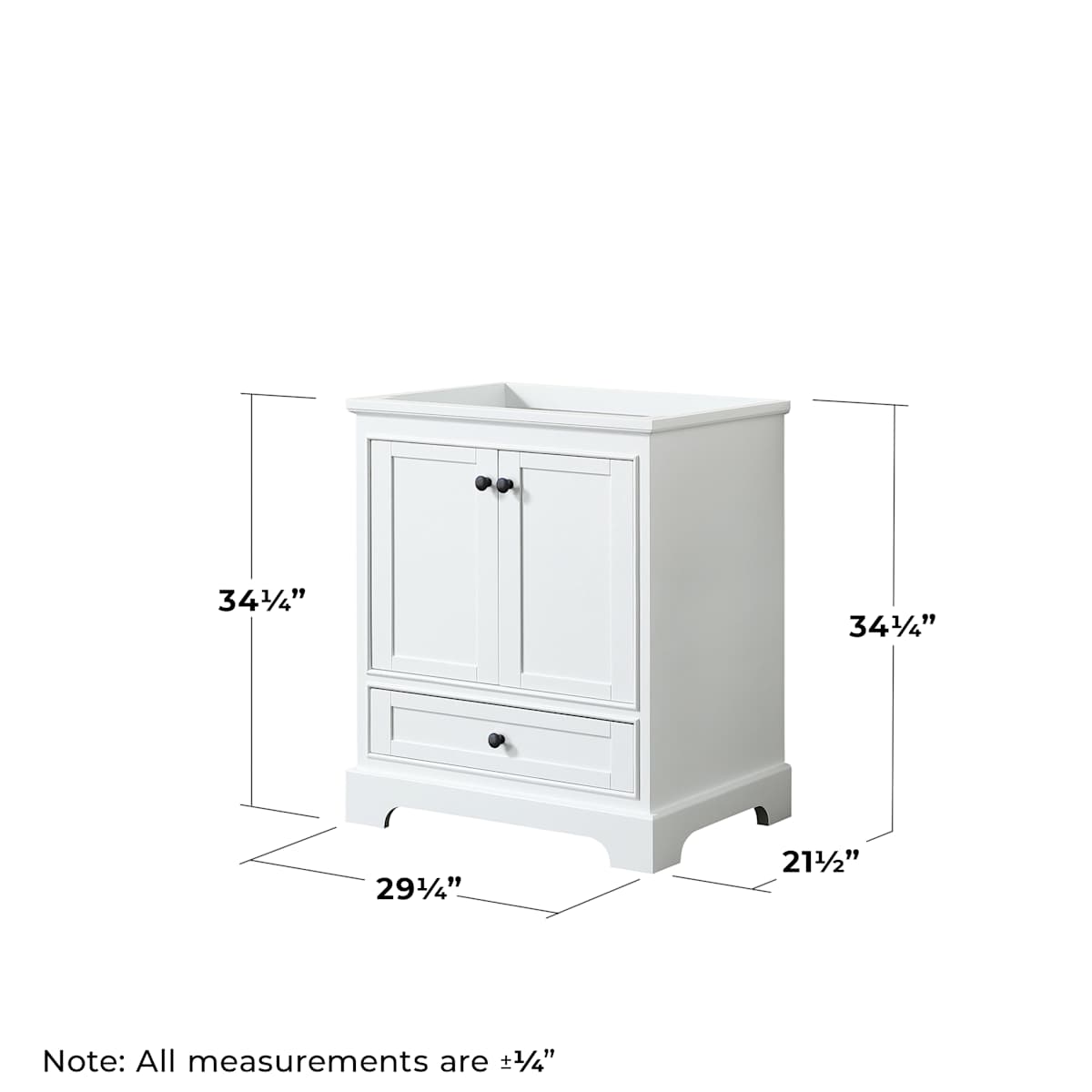 Deborah 29-1/4" Free Standing Single Wood Vanity Cabinet Only with Mirror - Less Vanity Top - image 9