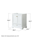 Deborah 29-1/4" Free Standing Single Wood Vanity Cabinet Only - Less Vanity Top - image 2