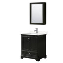 Deborah 30" Free Standing Single Basin Vanity Set with Cultured Marble Vanity Top and Framed Mirror - image 1