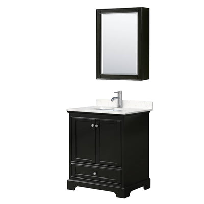 Deborah 30" Free Standing Single Basin Vanity Set with Cultured Marble Vanity Top and Framed Mirror - image 1