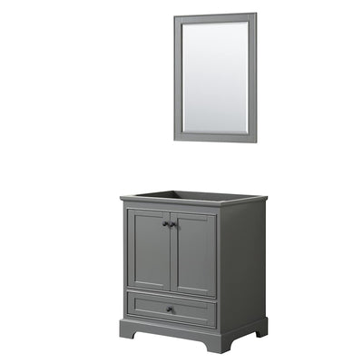 Deborah 29-1/4" Free Standing Single Wood Vanity Cabinet Only with Mirror - Less Vanity Top - image 1