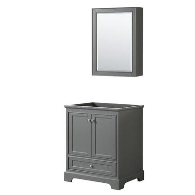 Deborah 29-1/4" Free Standing Single Wood Vanity Cabinet Only with Mirror - Less Vanity Top - image 1