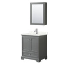 Deborah 30" Free Standing Single Basin Vanity Set with Cabinet, Quartz Vanity Top, and Medicine Cabinet - image 1