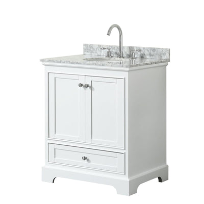 Deborah 30" Free Standing Single Vanity Set with Wood Cabinet and Marble Vanity Top - image 1