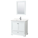 Deborah 36" Free Standing Single Basin Vanity Set with Cabinet, Quartz Vanity Top, and Framed Mirror - image 9