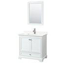 Deborah 36" Free Standing Single Basin Vanity Set with Cabinet, Quartz Vanity Top, and Framed Mirror - image 10