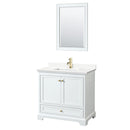 Deborah 36" Free Standing Single Basin Vanity Set with Cabinet, Quartz Vanity Top, and Framed Mirror - image 11