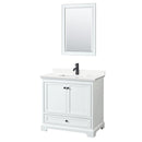 Deborah 36" Free Standing Single Basin Vanity Set with Cabinet, Quartz Vanity Top, and Framed Mirror - image 13