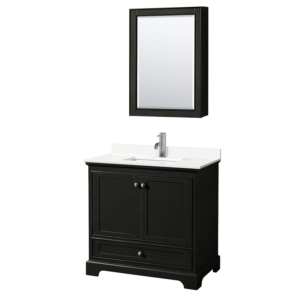 Deborah 36" Free Standing Single Basin Vanity Set with Cabinet, Quartz Vanity Top, and Medicine Cabinet - image 19