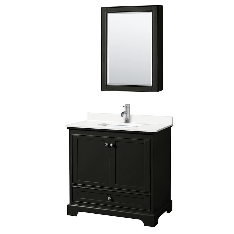 Deborah 36" Free Standing Single Basin Vanity Set with Cabinet, Quartz Vanity Top, and Medicine Cabinet - image 19