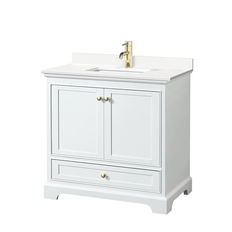 Deborah 36" Free Standing Single Basin Vanity Set with Cabinet and Quartz Vanity Top - image 10