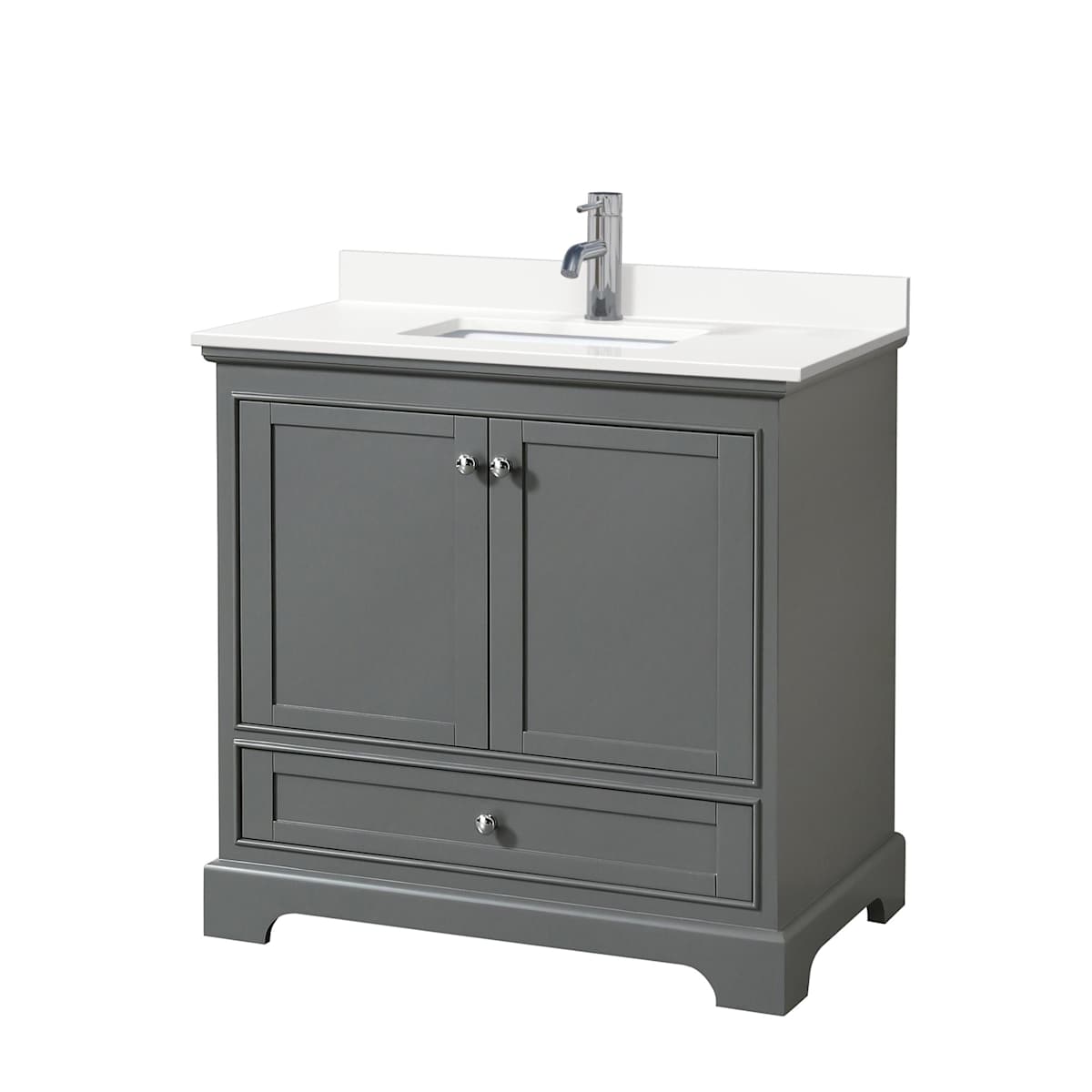 Deborah 36" Free Standing Single Basin Vanity Set with Cabinet and Quartz Vanity Top - image 14