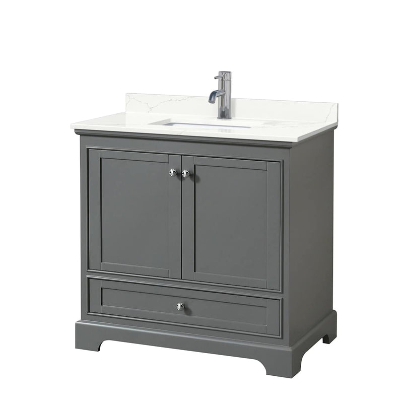 Deborah 36" Free Standing Single Basin Vanity Set with Cabinet and Quartz Vanity Top - image 15