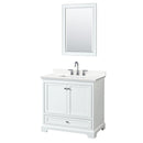 Deborah 36" Free Standing Single Basin Vanity Set with Cabinet, Quartz Vanity Top, and Framed Mirror - image 9