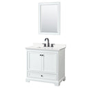 Deborah 36" Free Standing Single Basin Vanity Set with Cabinet, Quartz Vanity Top, and Framed Mirror - image 13