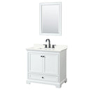 Deborah 36" Free Standing Single Basin Vanity Set with Cabinet, Quartz Vanity Top, and Framed Mirror - image 14