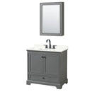 Deborah 36" Free Standing Single Basin Vanity Set with Cabinet, Quartz Vanity Top, and Medicine Cabinet - image 18