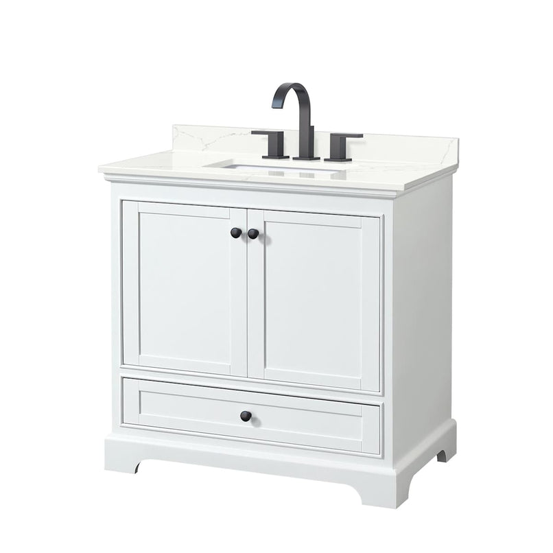 Deborah 36" Free Standing Single Basin Vanity Set with Cabinet and Quartz Vanity Top - image 13