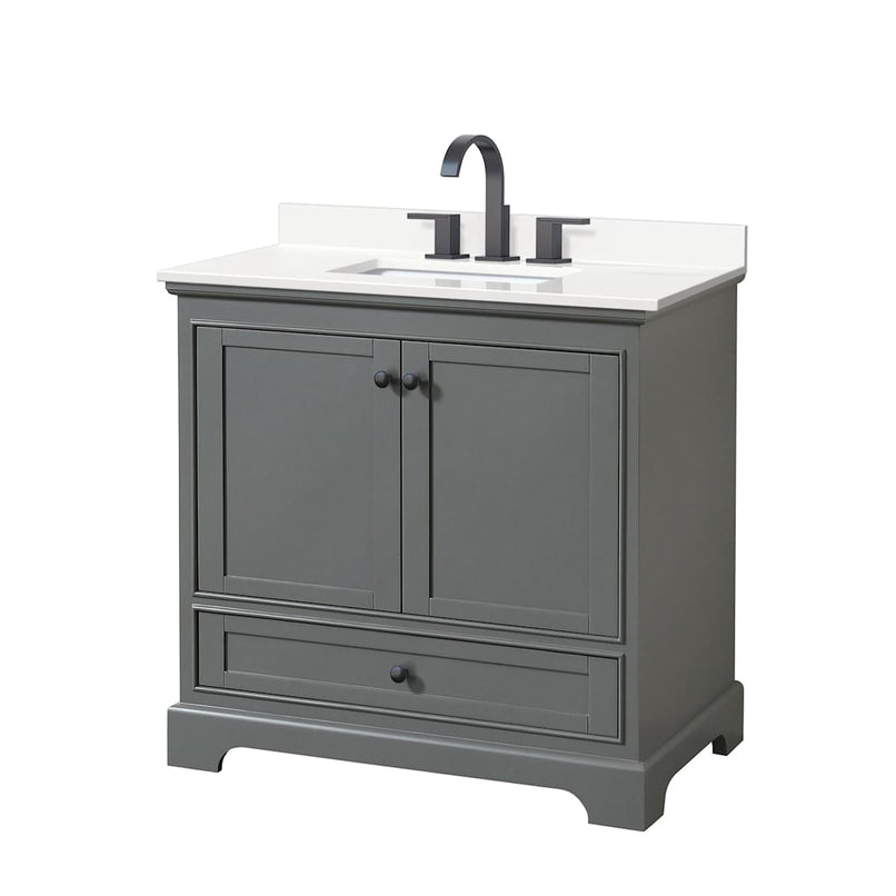 Deborah 36" Free Standing Single Basin Vanity Set with Cabinet and Quartz Vanity Top - image 16