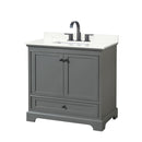 Deborah 36" Free Standing Single Basin Vanity Set with Cabinet and Quartz Vanity Top - image 17