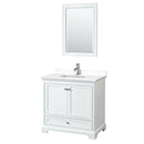 Deborah 36" Free Standing Single Basin Vanity Set with Cultured Marble Vanity Top and Framed Mirror - image 9